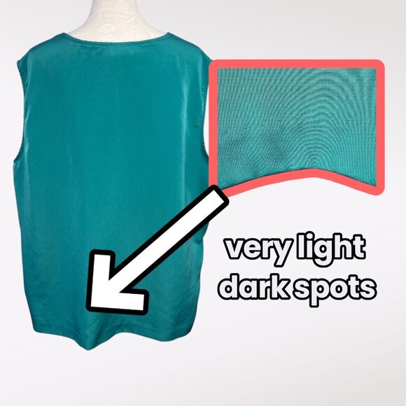 Blair Jade Green Sleeveless Silky Scoop Neck Tank Top Size XL - Picture 10 of 10